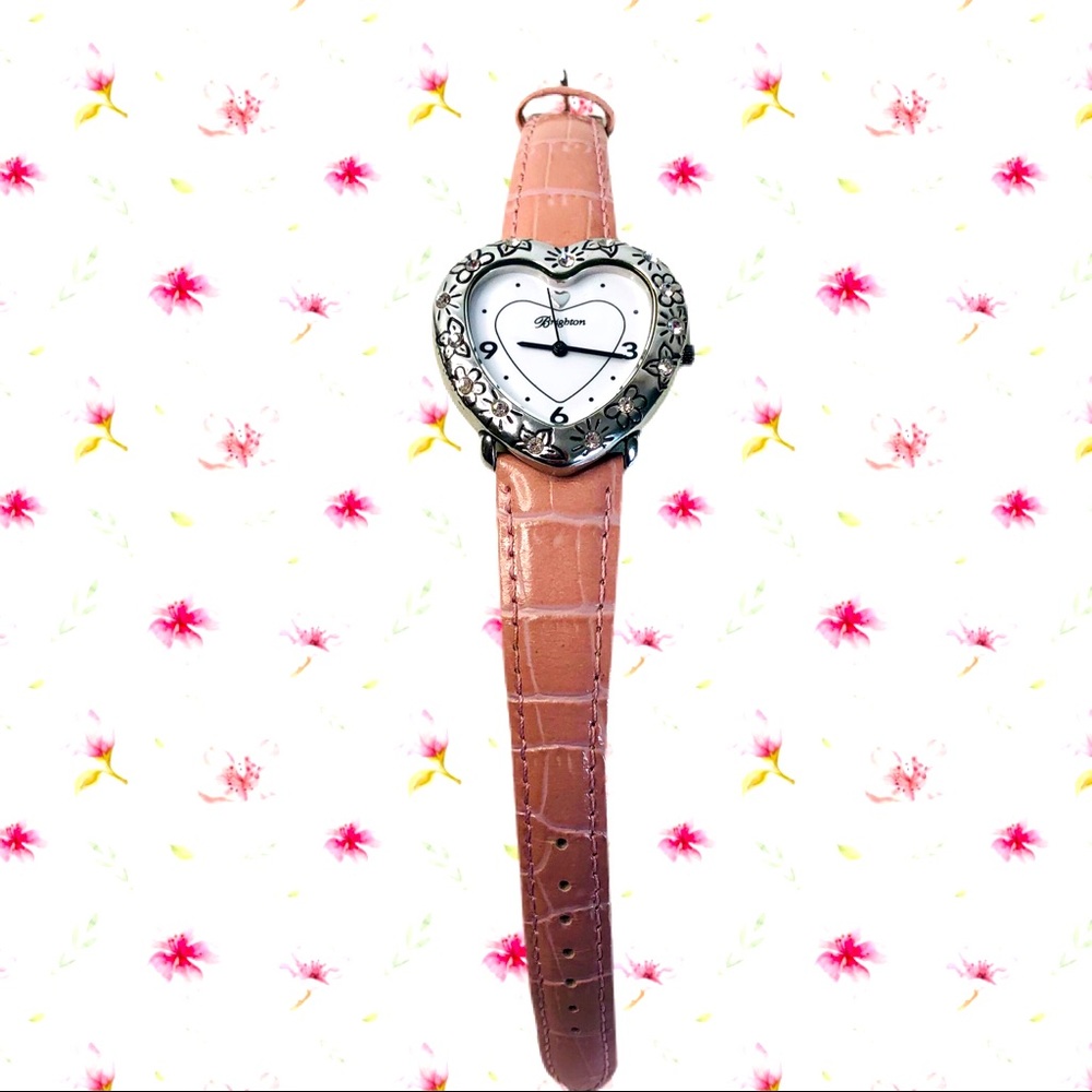 Brighton watch heart shaped with crystals sparkle.